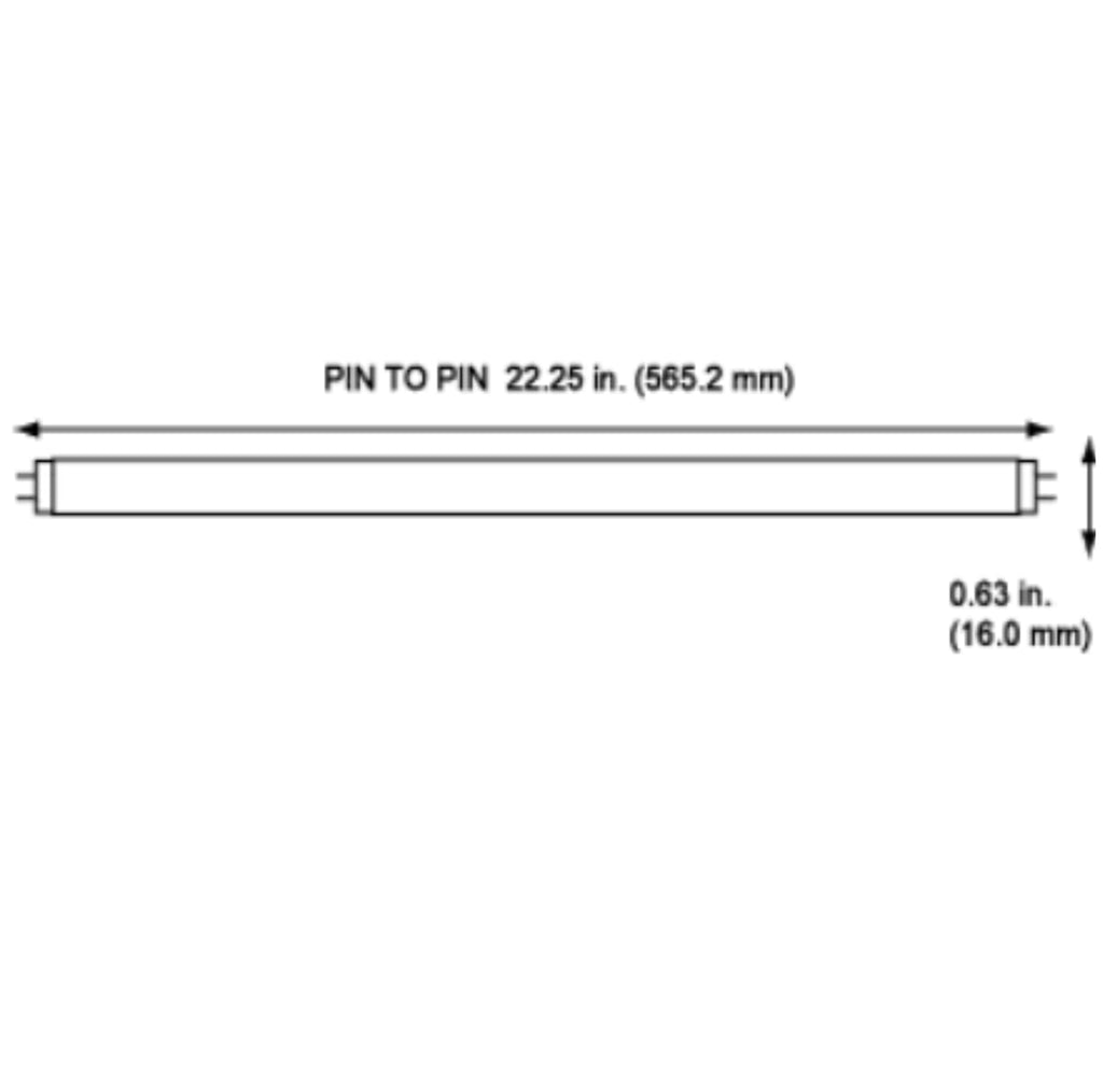 24W 3000K T5 Fluorescent Bulb 22.1 Inch G5 Bipin Base Pack of 10 L5672