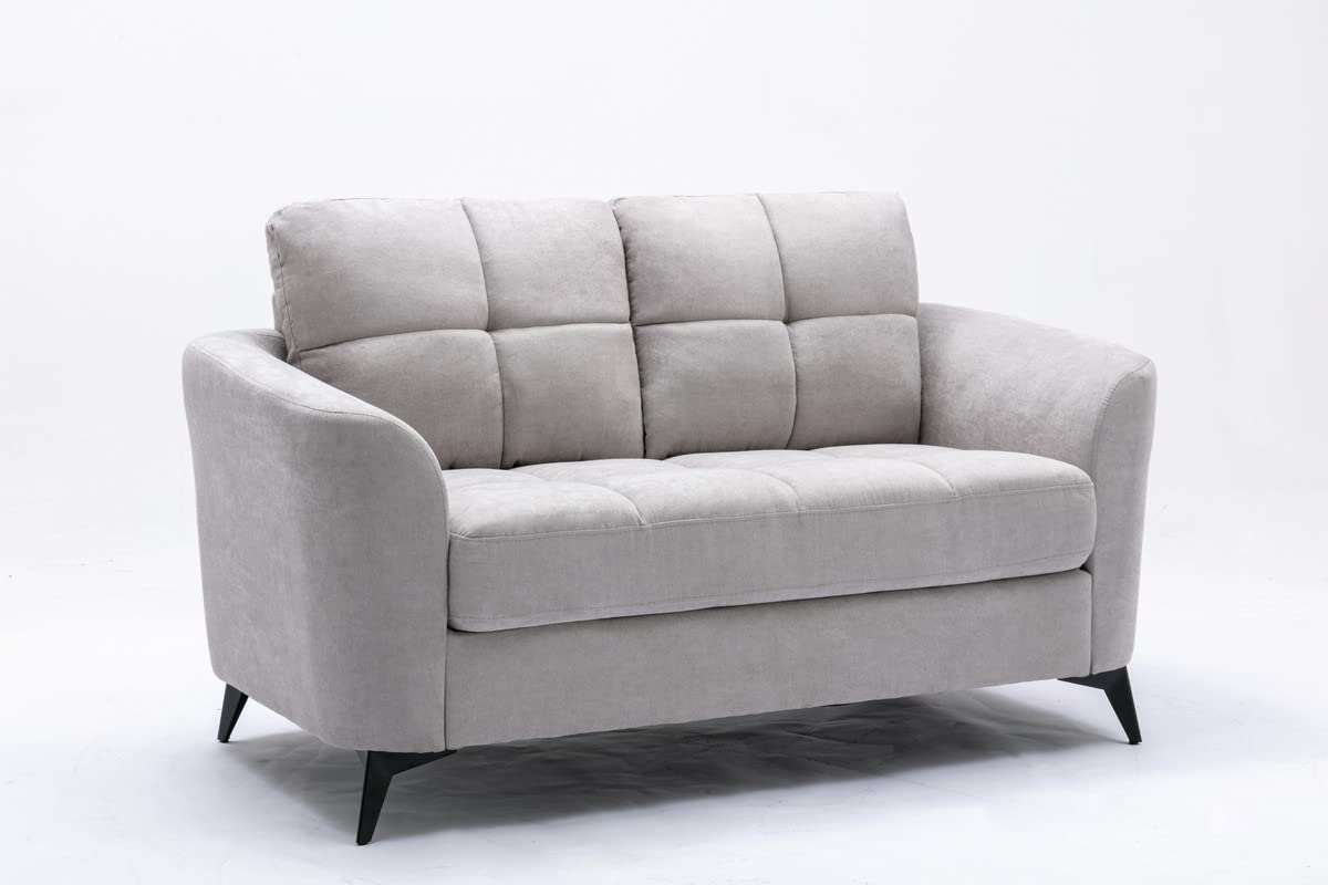 Light Gray Upholstered Loveseat G925