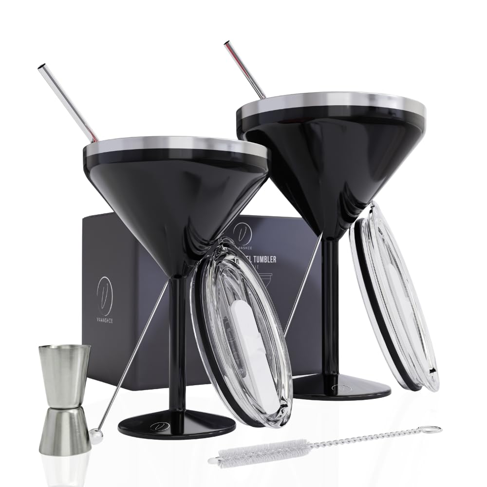 8 oz Stainless Steel Insulated Martini Glass Set of 2 M3578