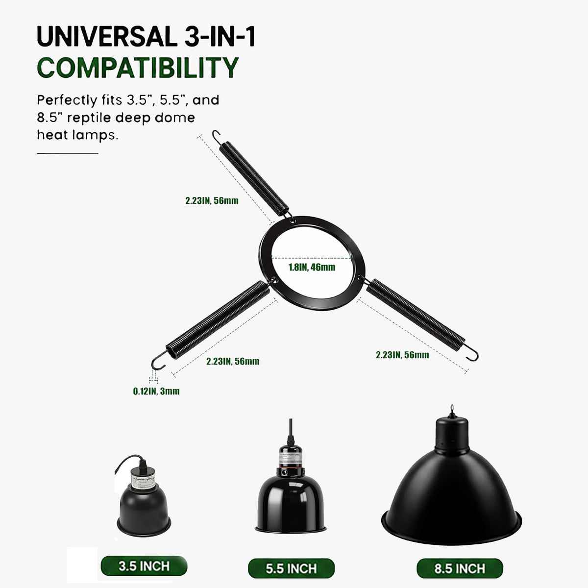 Black Lamp Fixture Mounting Spring Clips N227