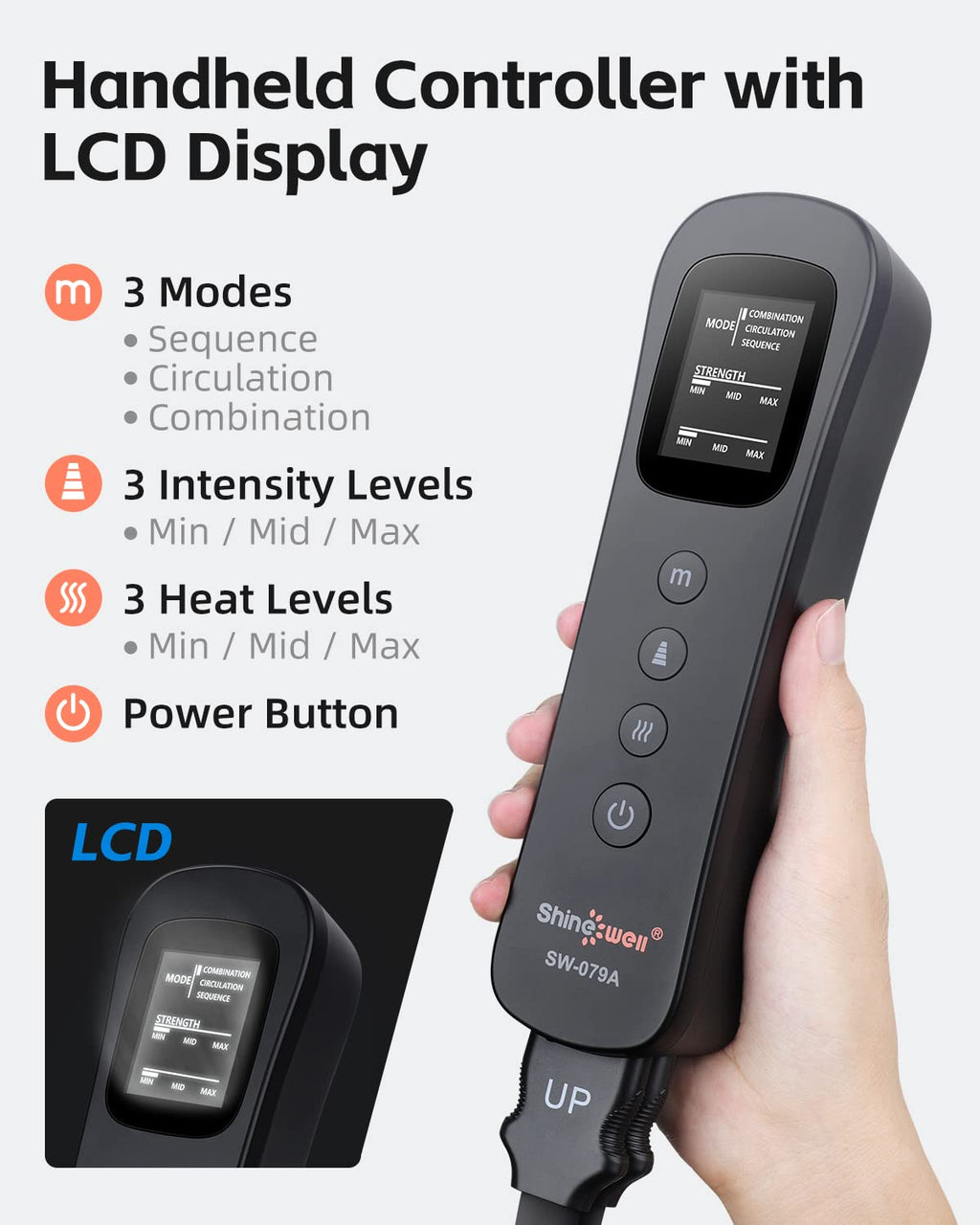 Air Compression Leg Massager with Heat U1206