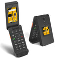 Unlocked Rugged Flip Phone 16GB 2.8'' Touchscreen Android 11 IP68 Water Resistant 4G LTE GSM Single Sim Black L92221