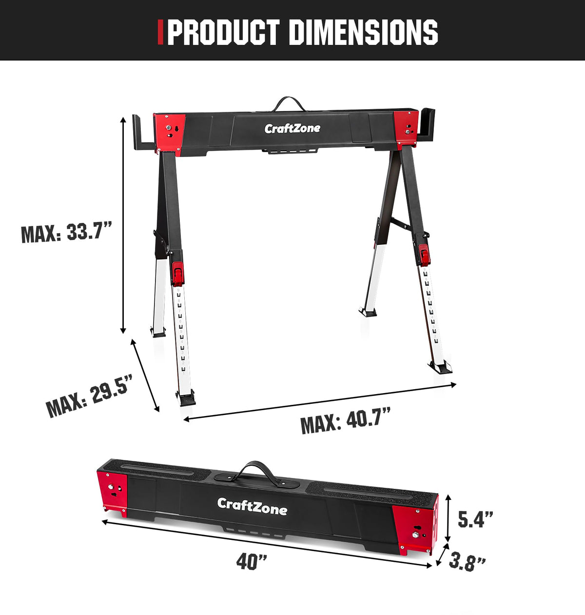 Folding Heavy Duty 2 Pack Saw Horses P9465