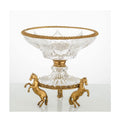 Glass Fruit Bowl with Copper Base K320