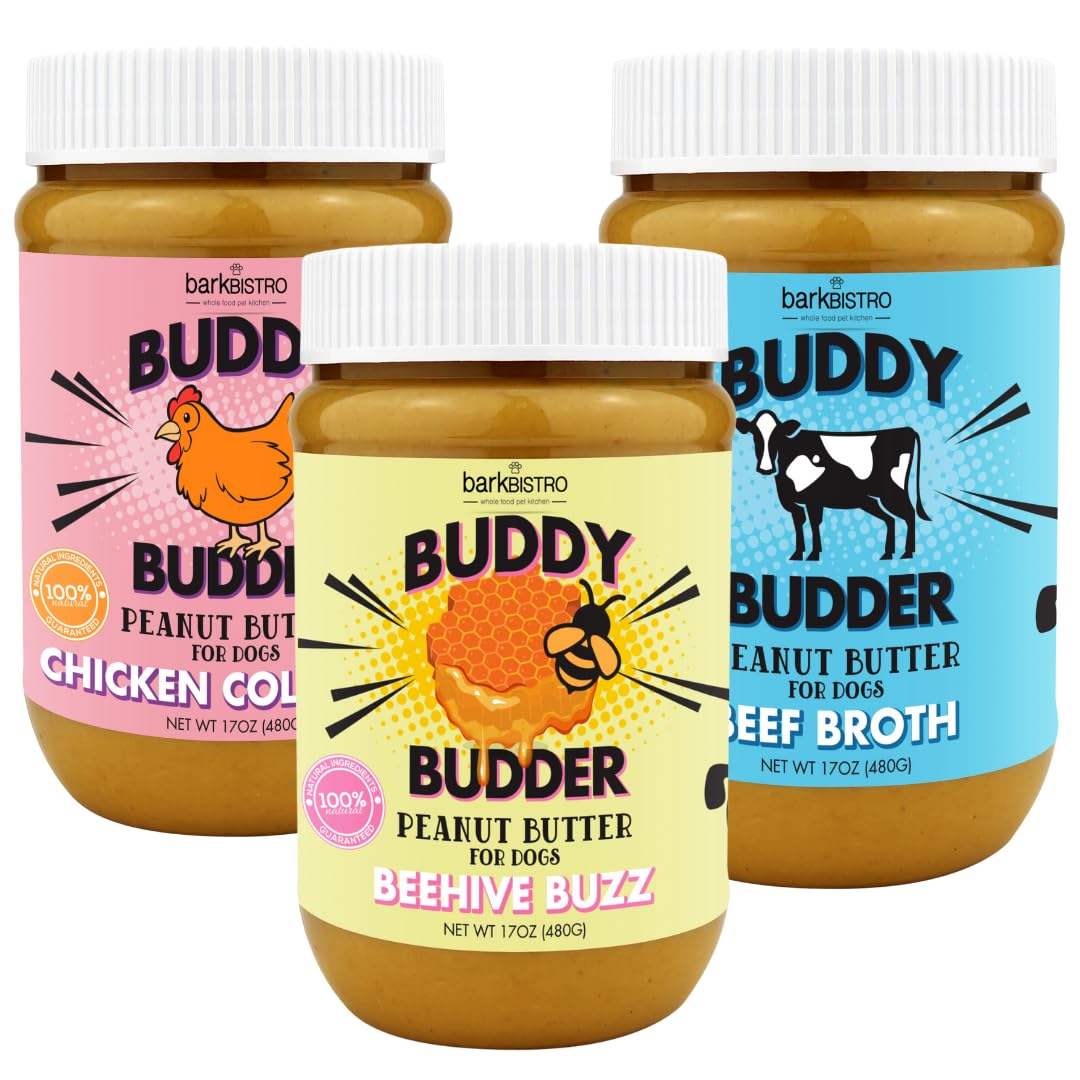 100% Natural Dog Peanut Butter Set of 3 17oz Jars T996301