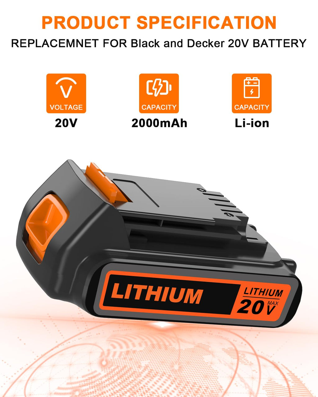 20 Volt MAX 2.0AH Lithium Battery Z15712