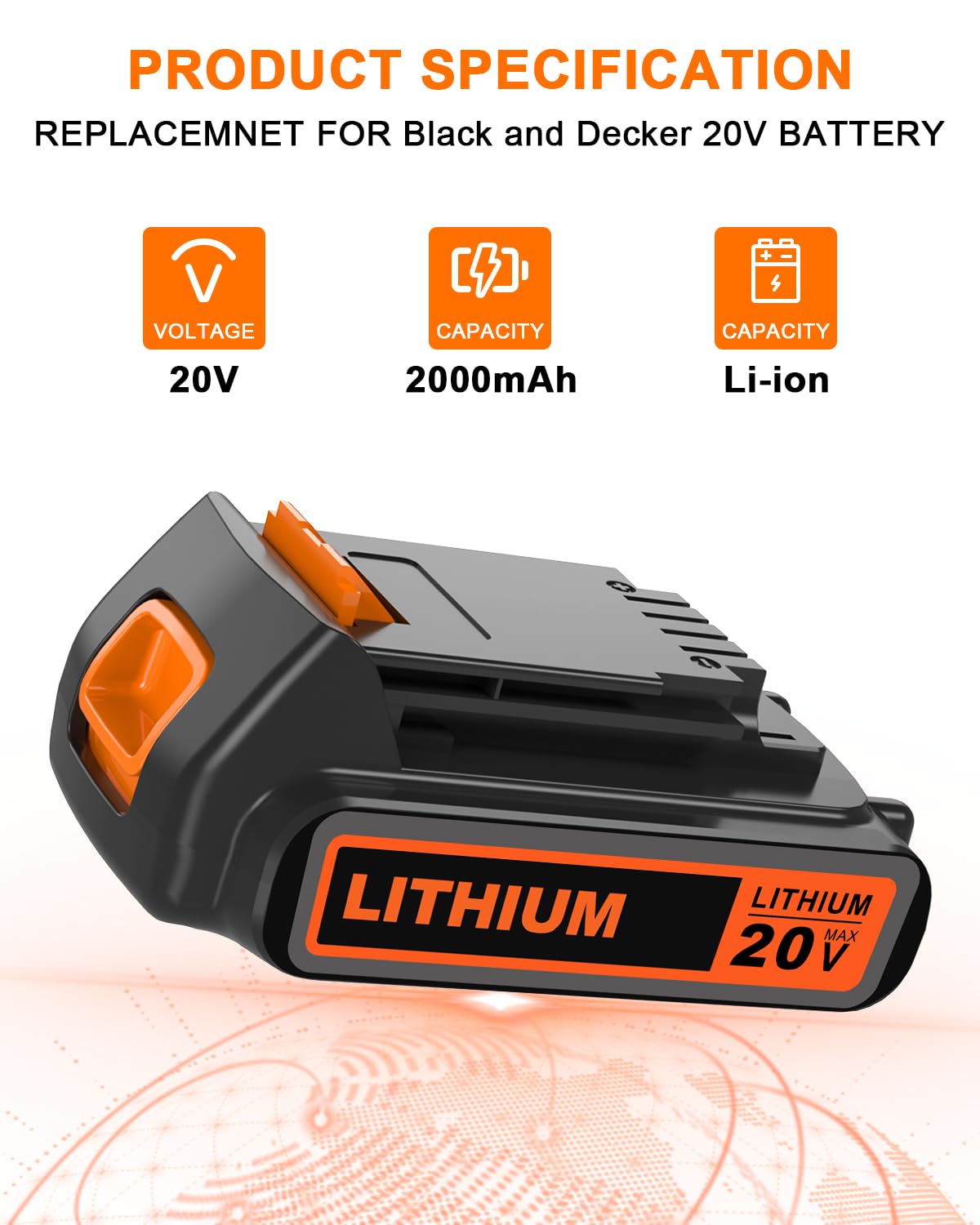 20 Volt MAX 2.0AH Lithium Battery Z15712