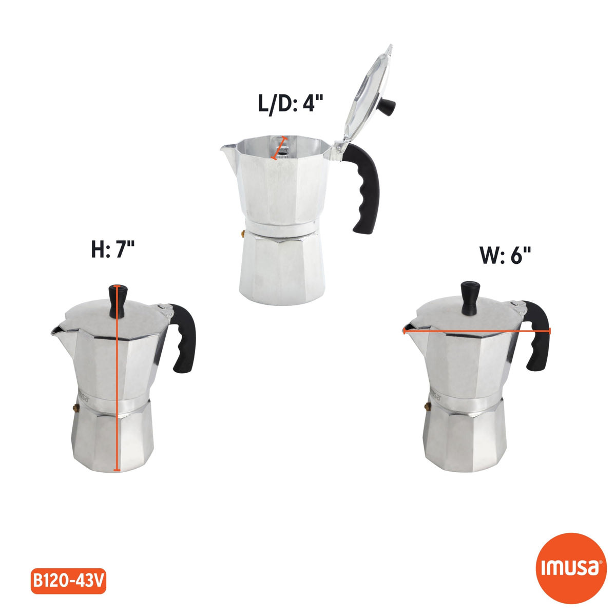 Aluminum Stovetop 6-cup Espresso Maker N7844