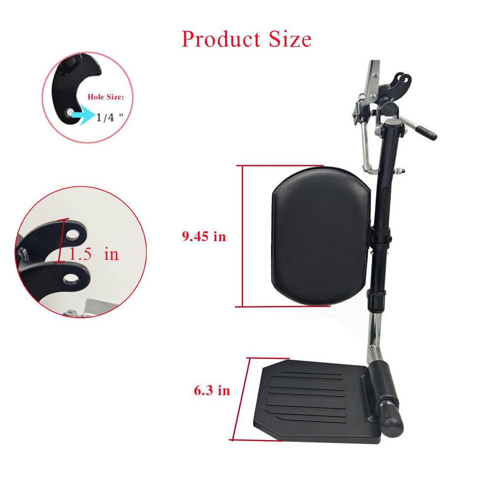 Black Padded Wheelchair Legrest Assembly Y800874