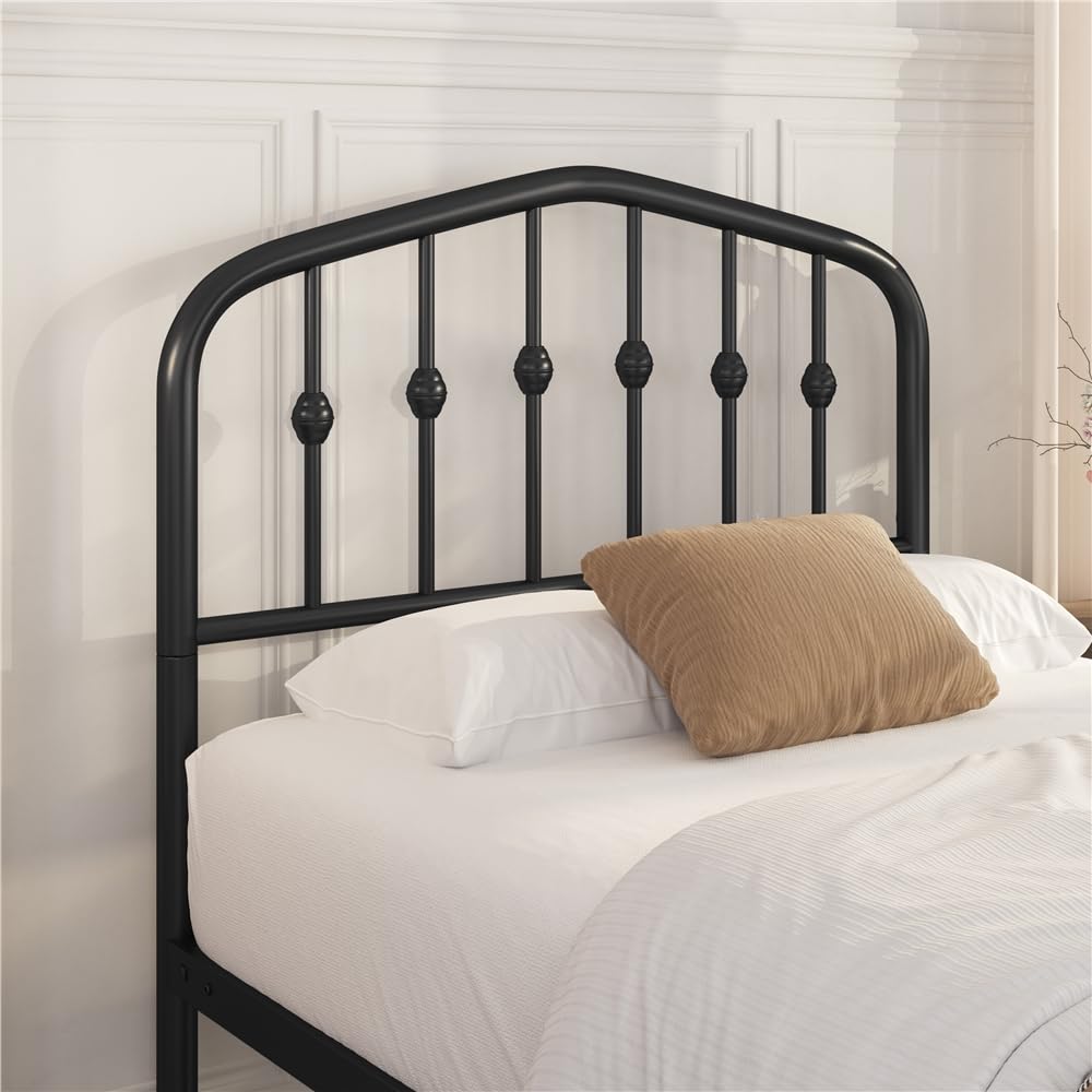 Twin Metal Bed Frame with Victorian Headboard M594432