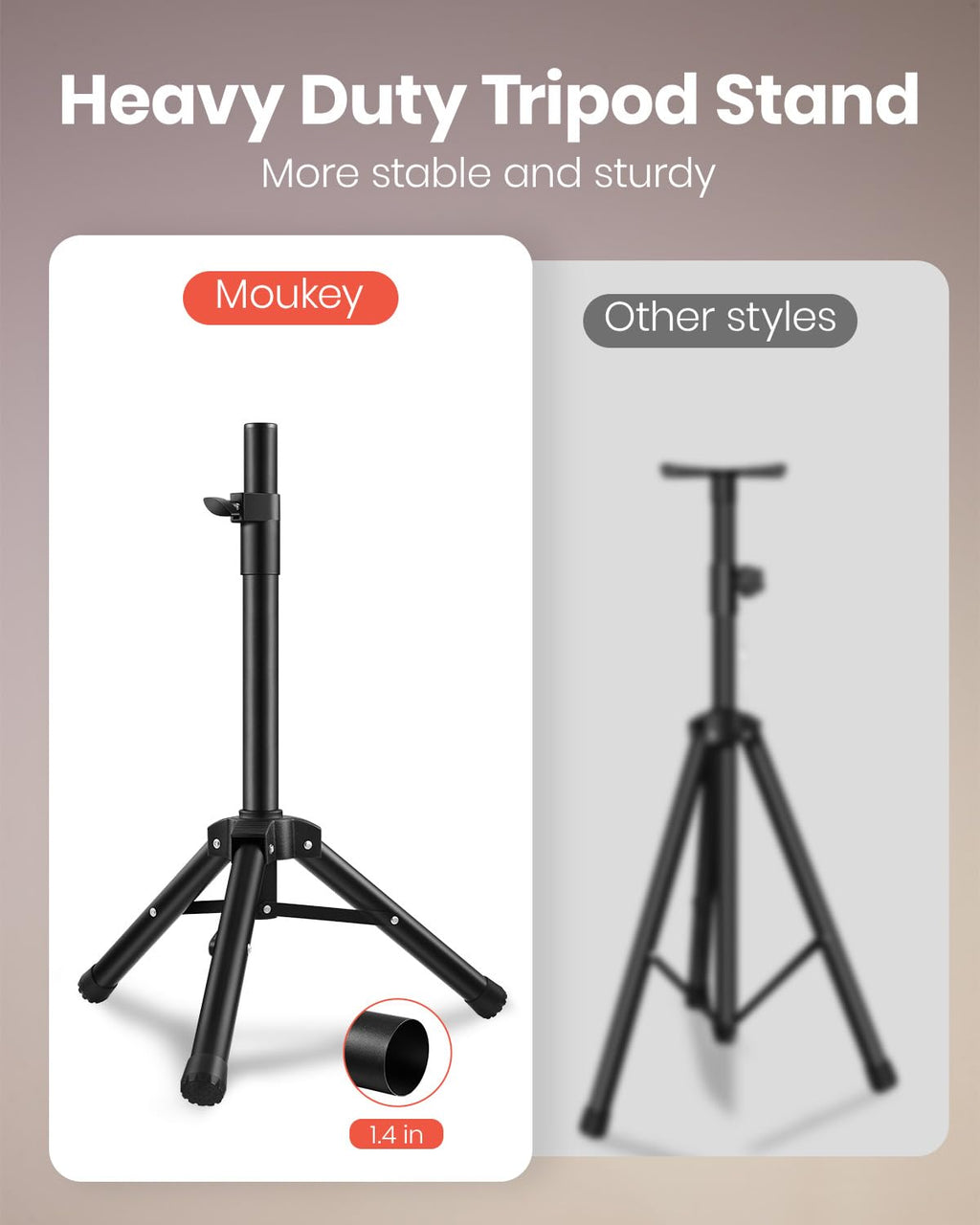 8 Inch Rechargeable Bluetooth PA System with Tripod Stands, Wired Mic J434