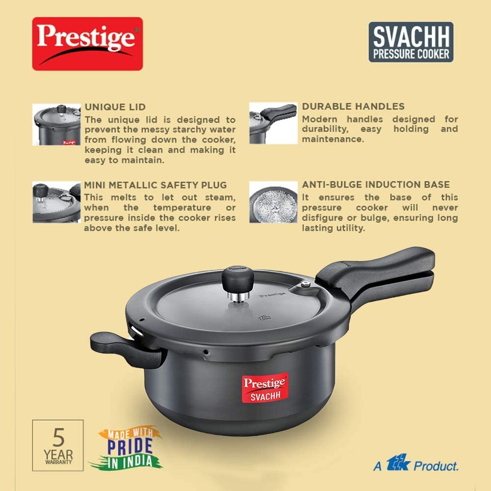 Hard Anodised 5 Liter Pressure Cooker D17345