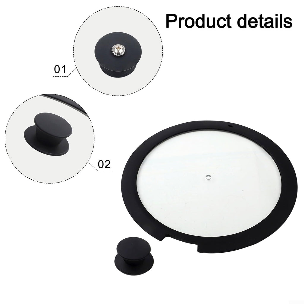 Silicone Pot Lid With Tempered Glass L1517