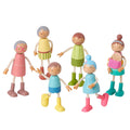 Wooden Family Dolls Set of 7 F12130