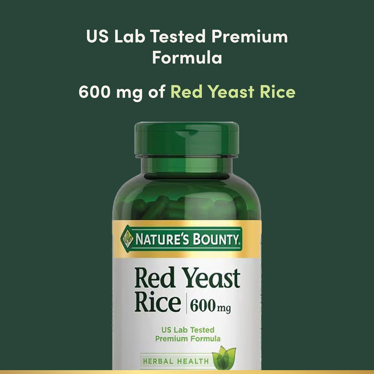 Red Yeast Rice 600mg 120 Capsules Pack of 2 F4530
