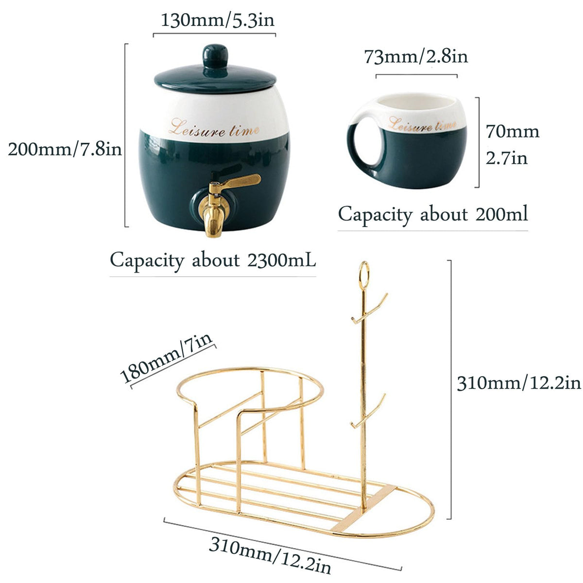 Ceramics Drink Dispenser with Stand R46900