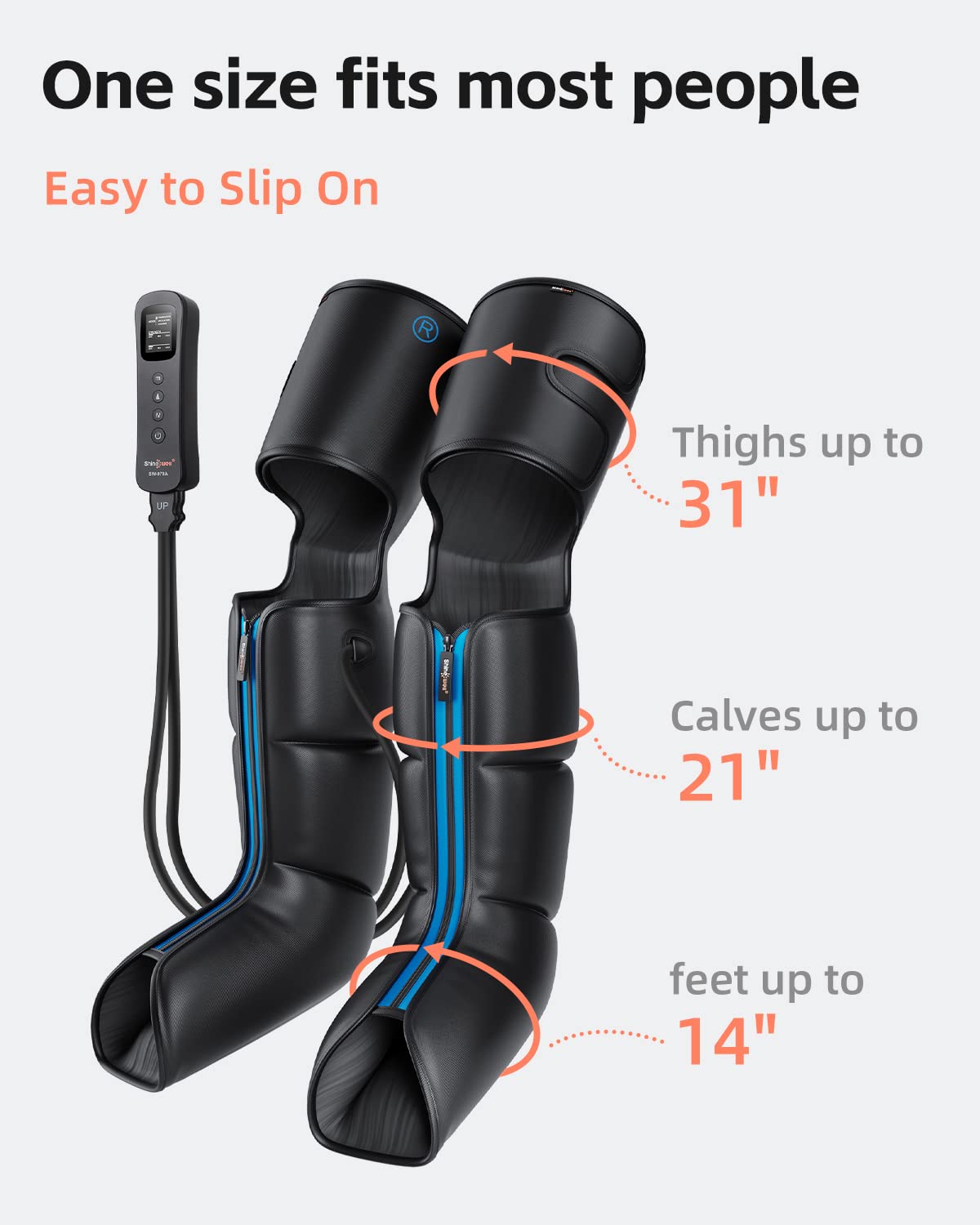Air Compression Leg Massager with Heat U1206