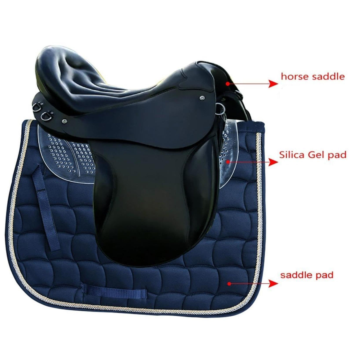 Silicone Gel Non Slip Washable Saddle Pad I469