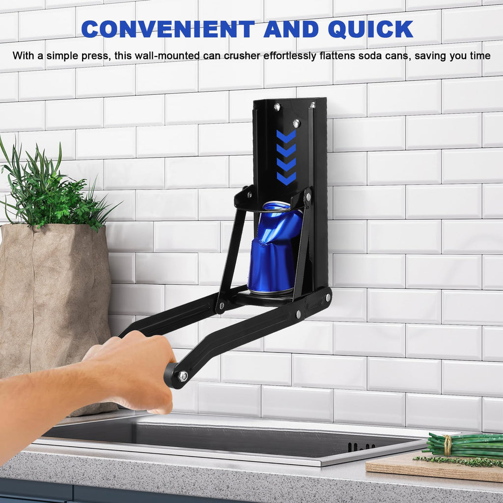 Wall Mounted Can Crusher with Bottle Opener O4087