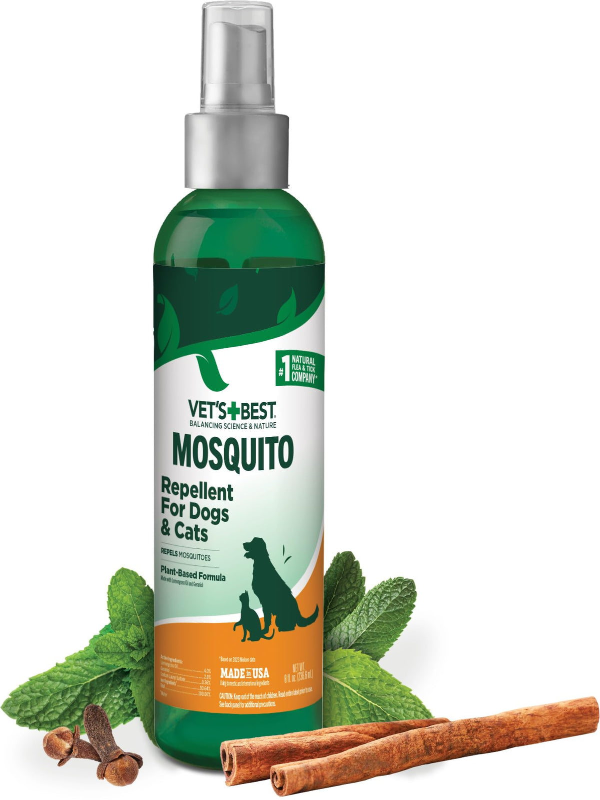 Mosquito Repellent Spray for Dogs & Cats 8 oz V473