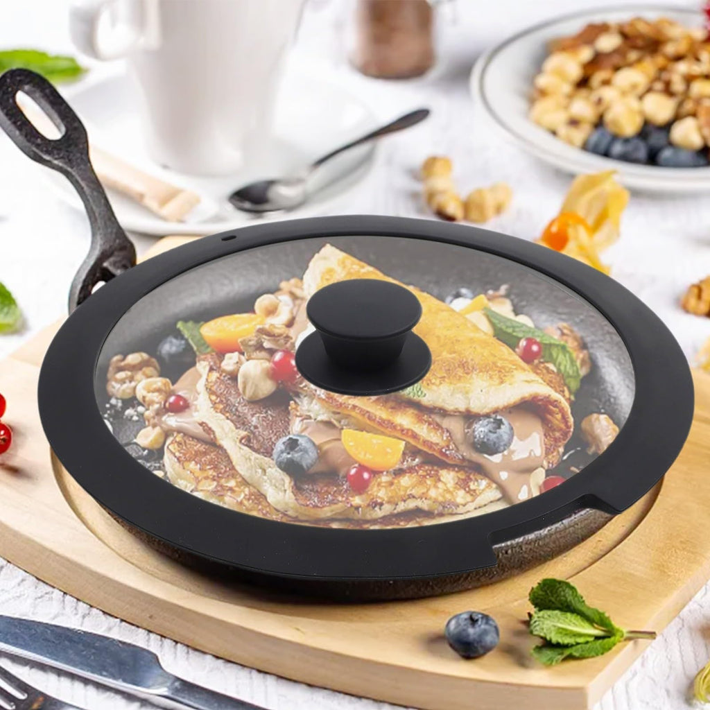 Silicone Pot Lid With Tempered Glass L1517