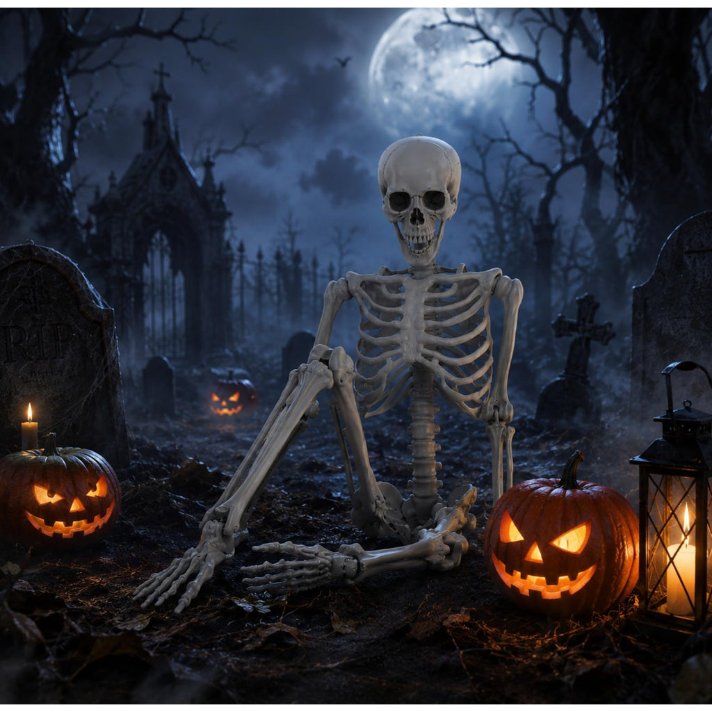 5.4 ft Full Body Plastic Skeleton Prop Z15489