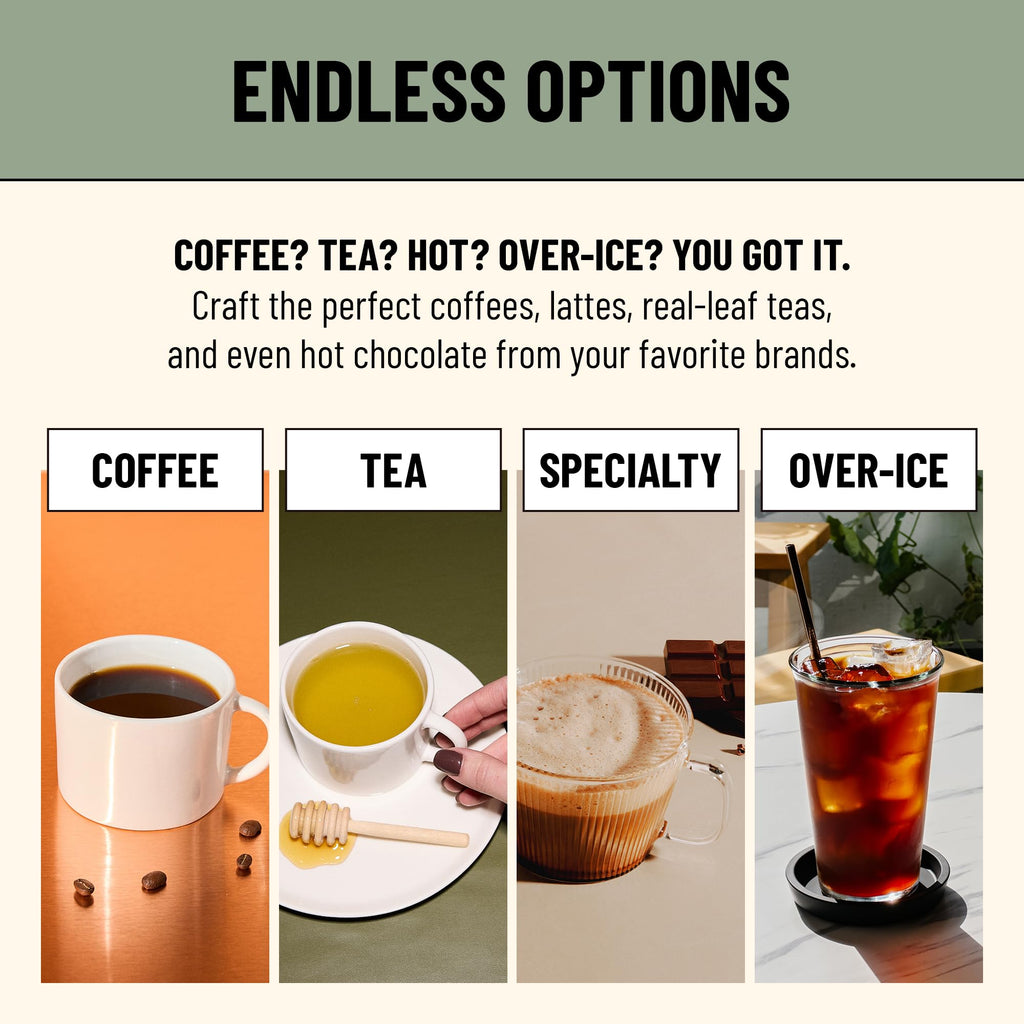 Coffee Machine with Single-Serve Freshpacks, Multiple Brew Sizes, Black D2512