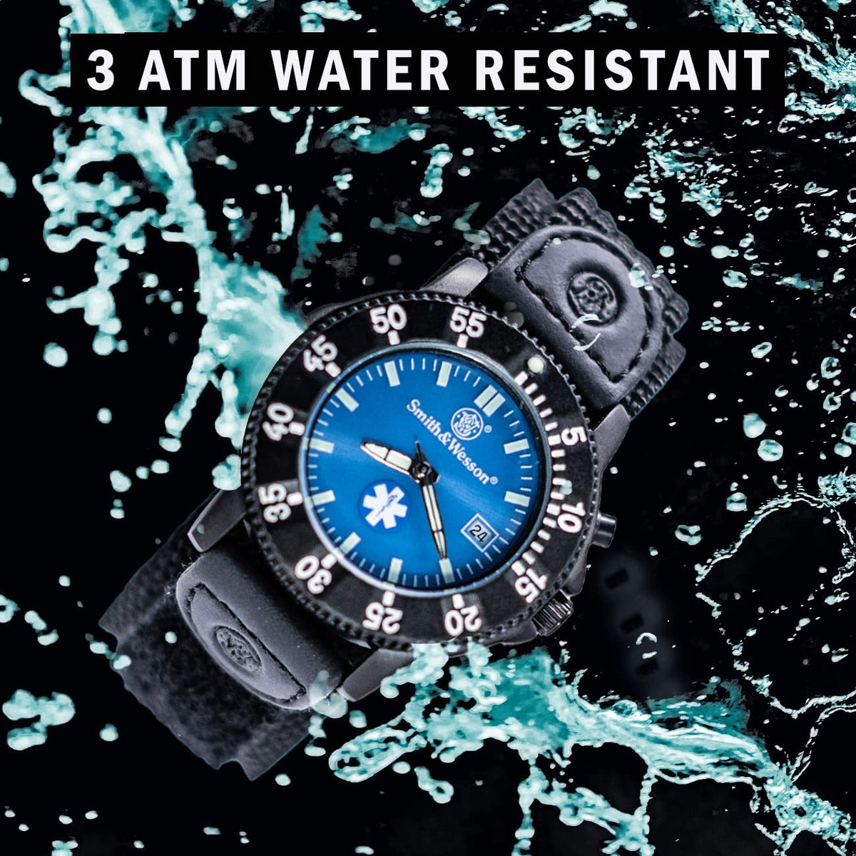 Men’s Tactical Field Watch with Backlight, 3ATM Water Resistant, Quartz, 40mm A454340