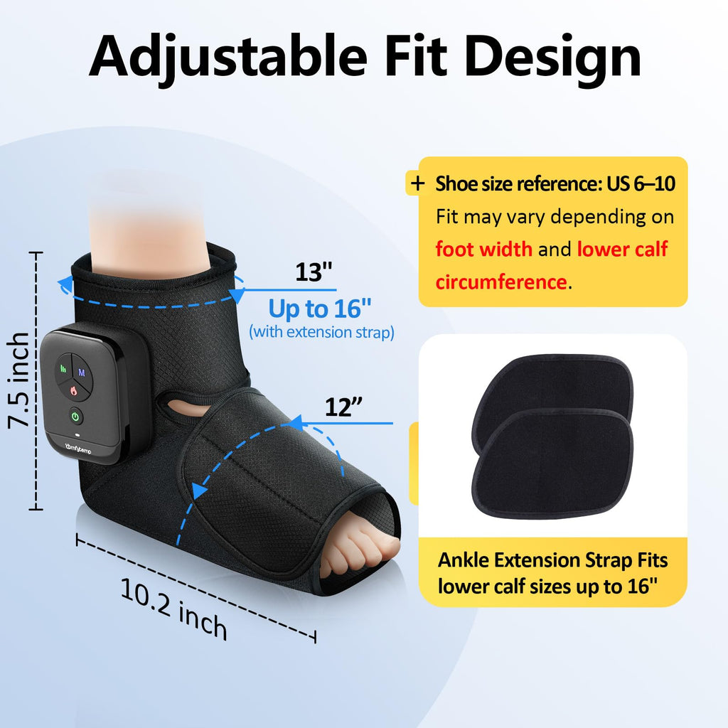 Portable Air Compression Foot Massager with Heat K3289
