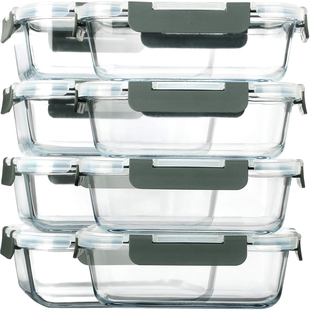 30 oz Glass Food Storage Containers with Lids H766