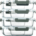 30 oz Glass Food Storage Containers with Lids H766
