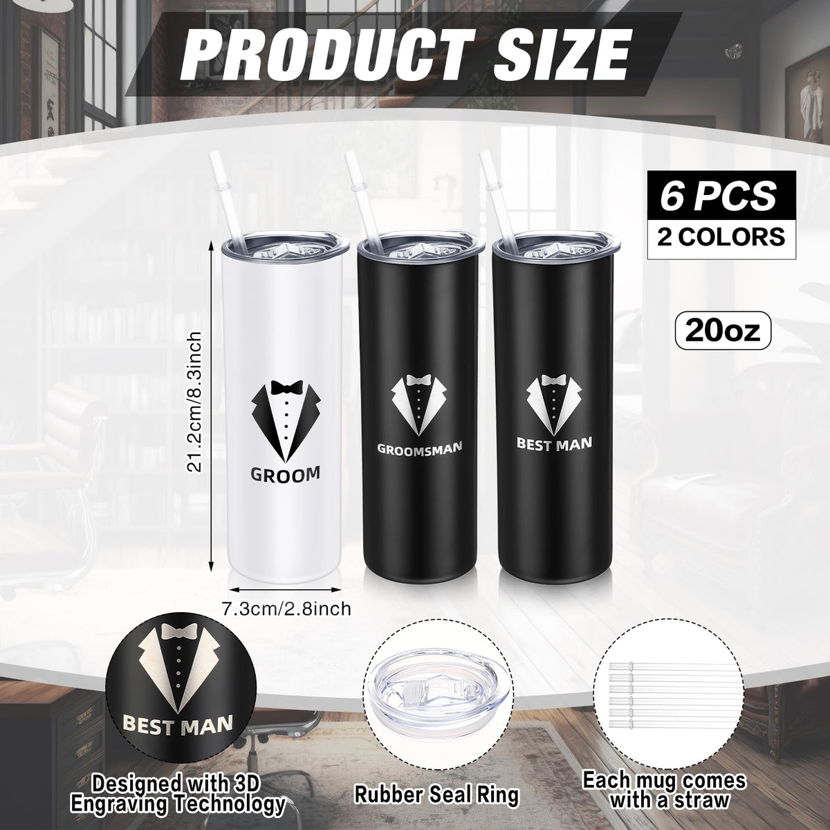 20oz Tumblers Set of 6 I5212