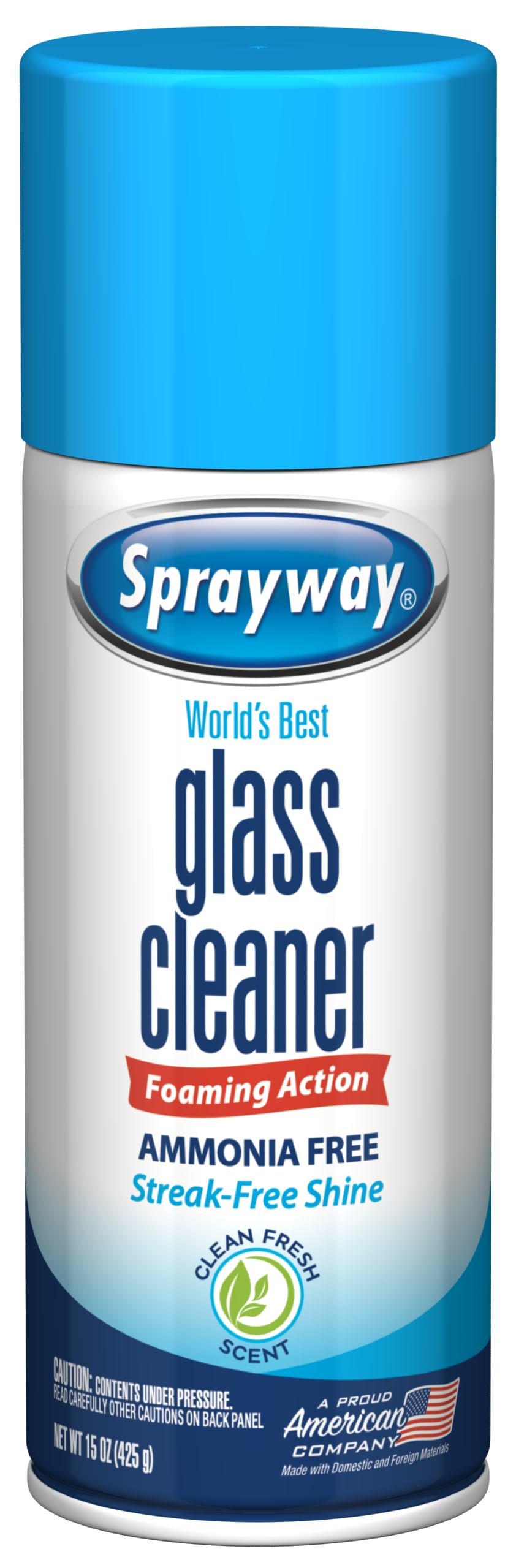 Ammonia-Free Glass Cleaner Aerosol Spray, 15oz, Pack of 6 I524669
