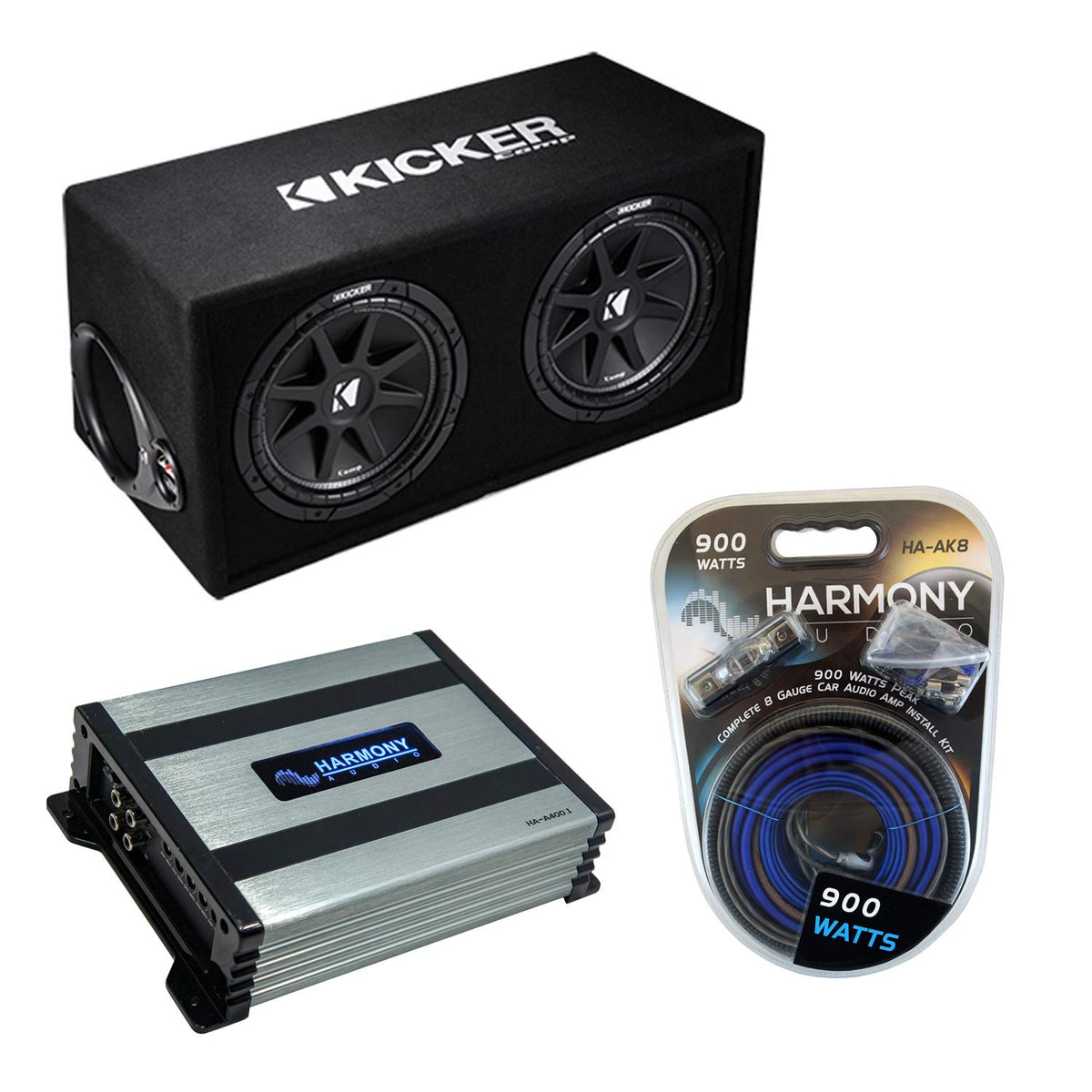 12" Ported Sub Box with Amp K2582