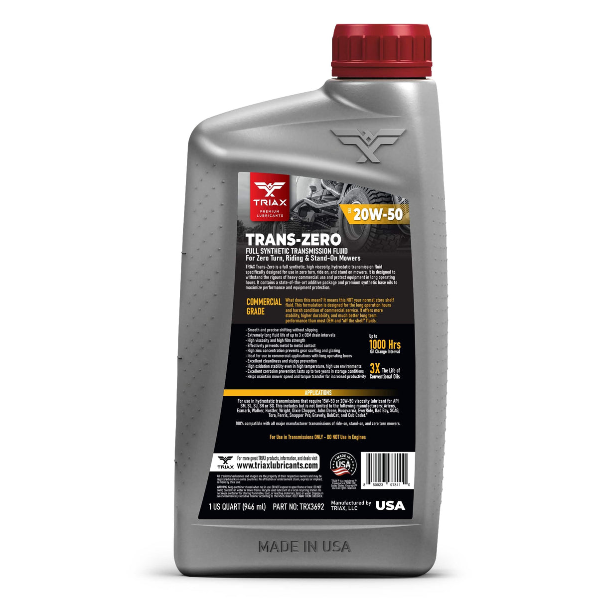 20W-50 Full Synthetic Hydrostatic Transmission Oil 1 Quart C318