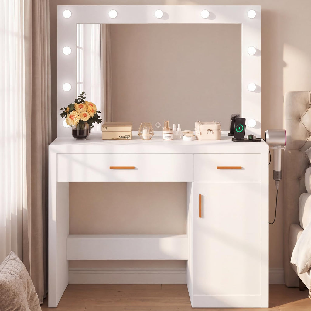 Vanity Desk with Mirror and Lights V304