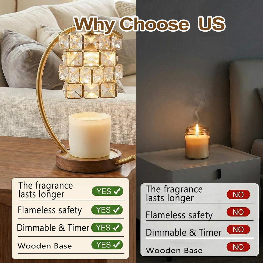 Candle Warmer Lamp with Timer Dimmable Wax Warmer Q50552