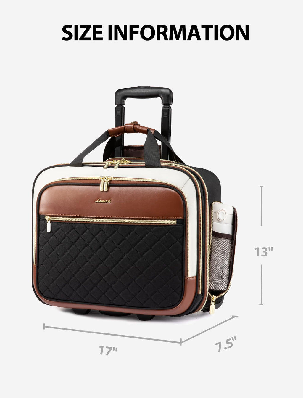 Rolling Laptop Bag with Wheels K368