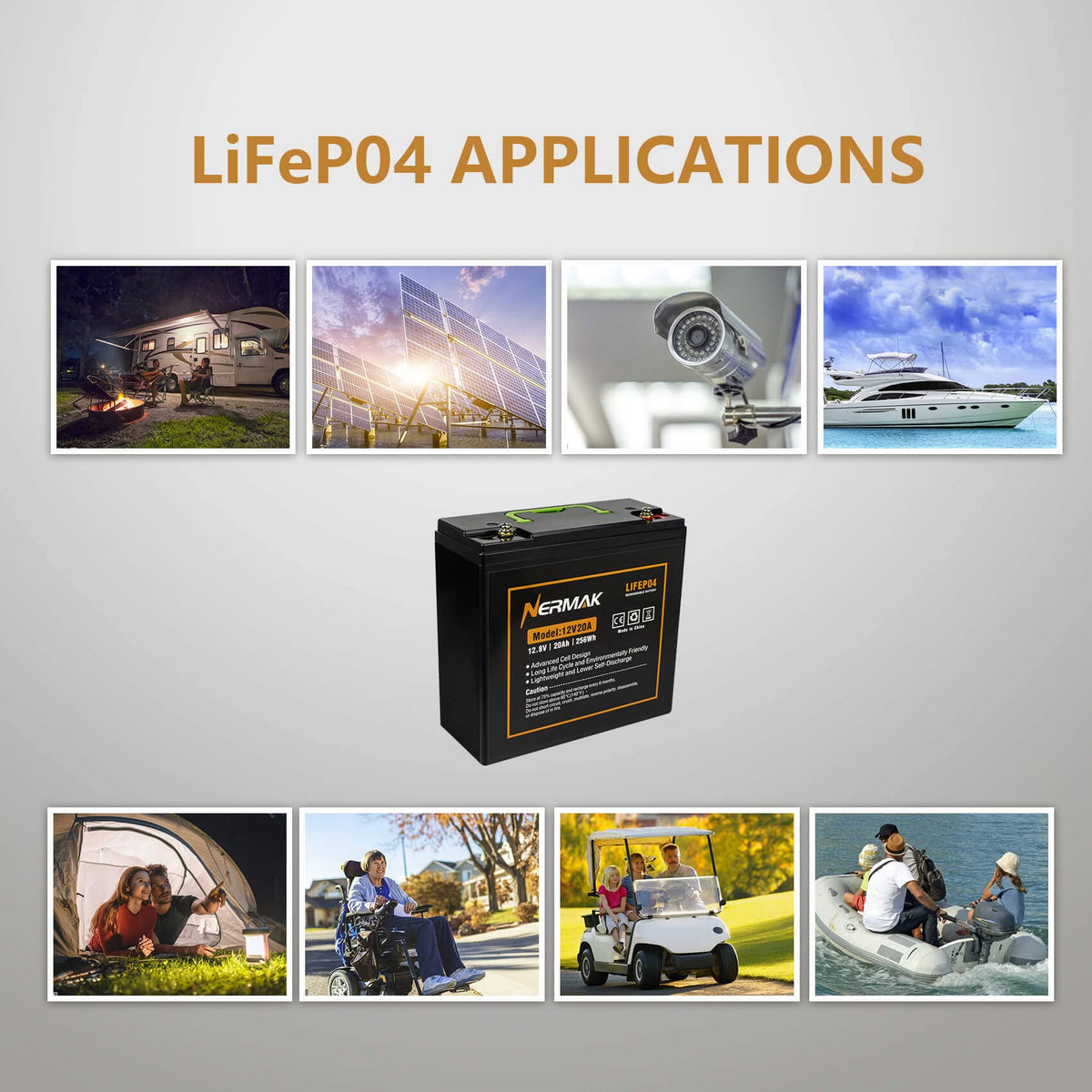 12V 20Ah Lithium LiFePO4 Deep Cycle Battery V970