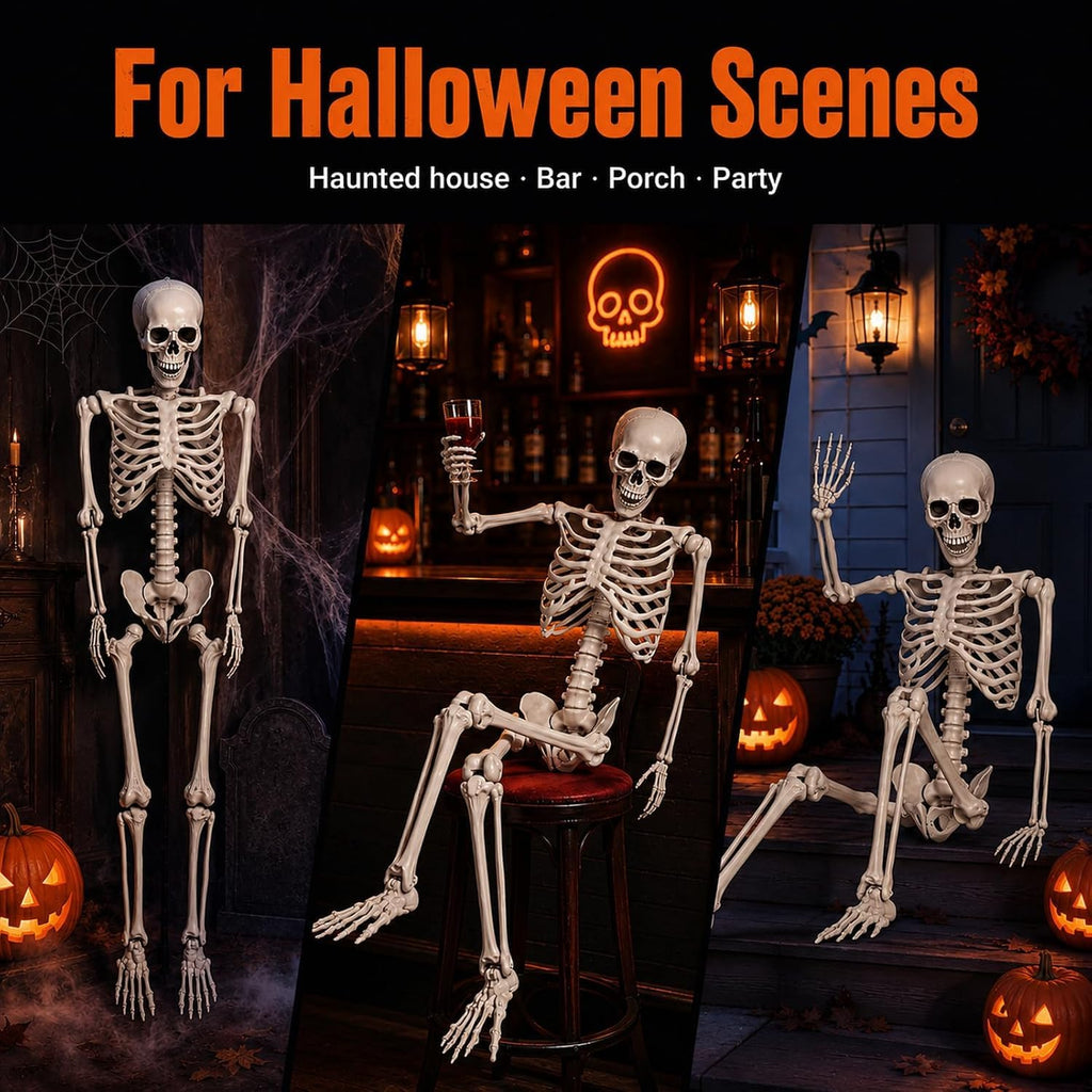 5.4 ft Full Body Plastic Skeleton Prop Z15489