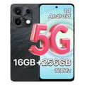 5G Dual SIM Unlocked Cell Phone, 6.8" HD+ 120Hz Display, 256GB, 50MP Camera, Black Y395