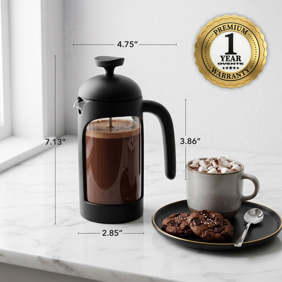 12oz French Press Coffee Maker T619119