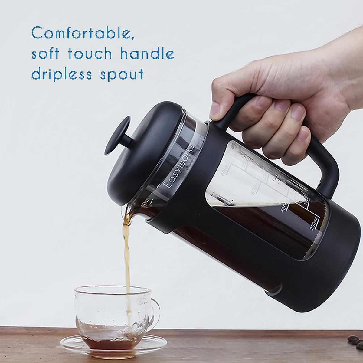 12 oz French Press Coffee Tea Maker with Measuring Spoon S79405