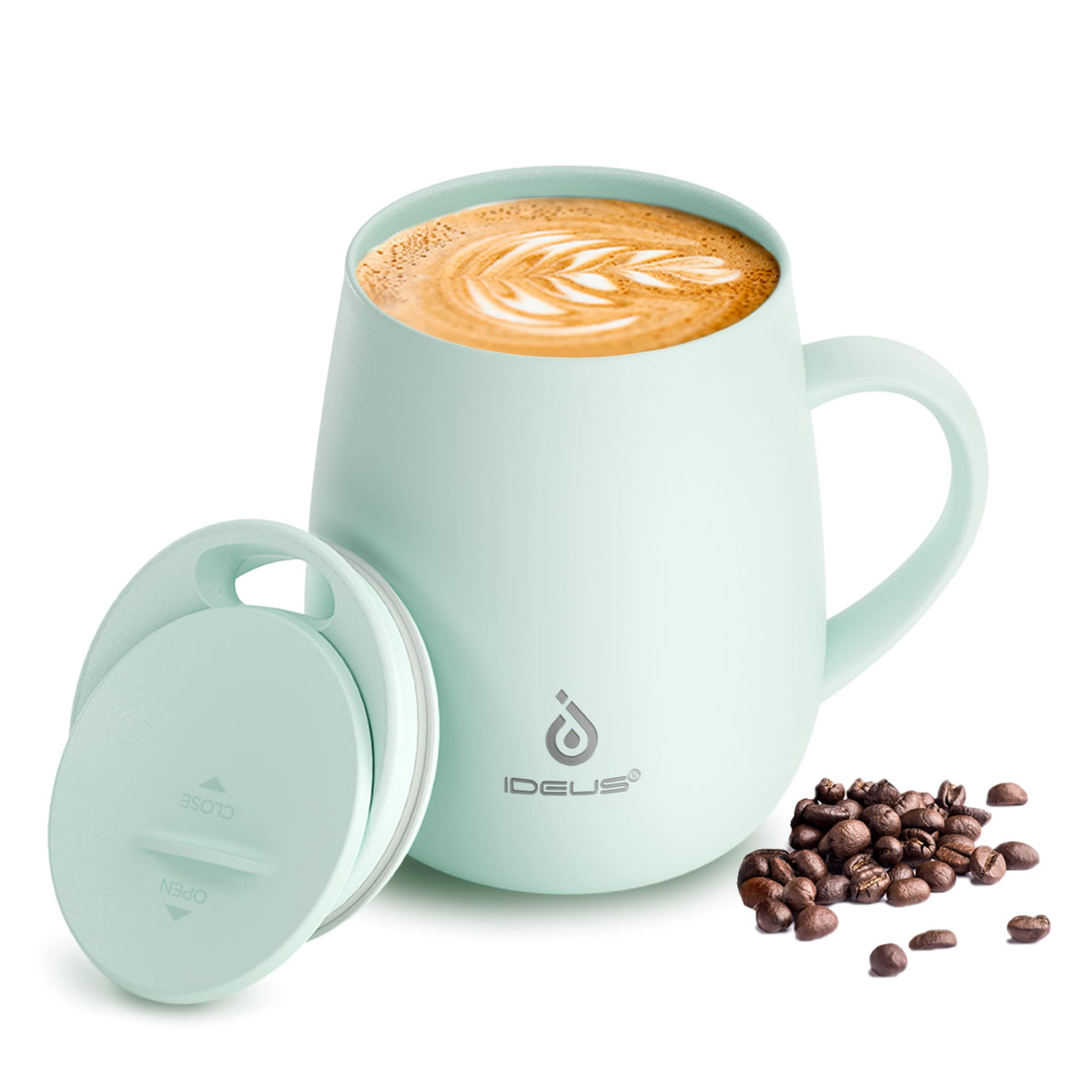 16 oz Insulated Coffee Mug with Lid and Handle Y958049