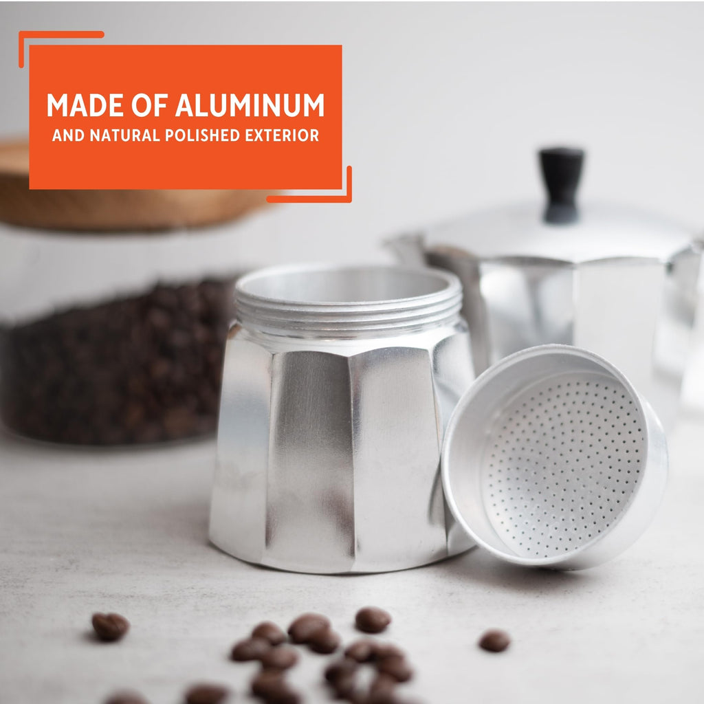 Aluminum Stovetop 6-cup Espresso Maker N7844