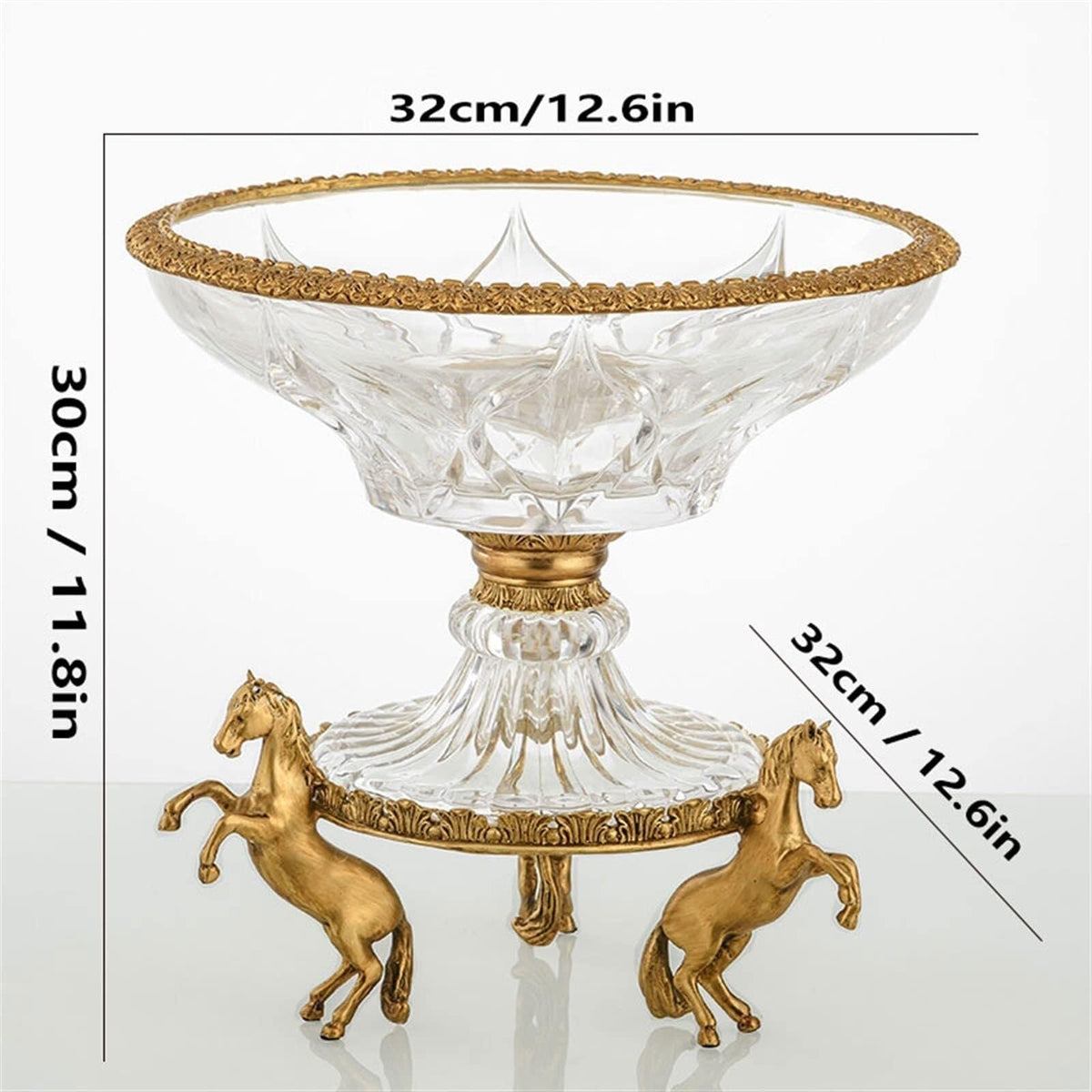 Glass Fruit Bowl with Copper Base K320