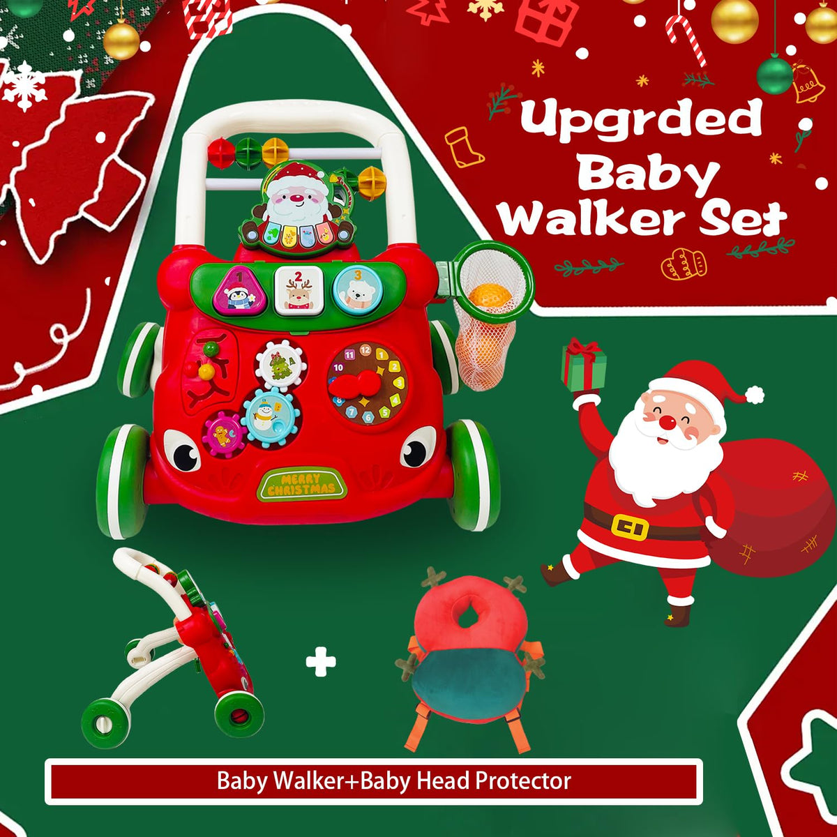Baby Walker Toys Set with Head Protector Backpack X312