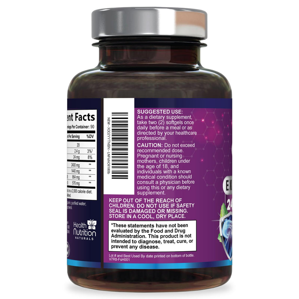 Omega 3 Fish Oil 2400mg Softgels D522