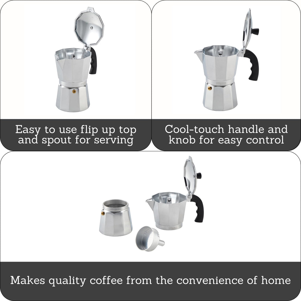 Aluminum Stovetop 6-cup Espresso Maker N7844