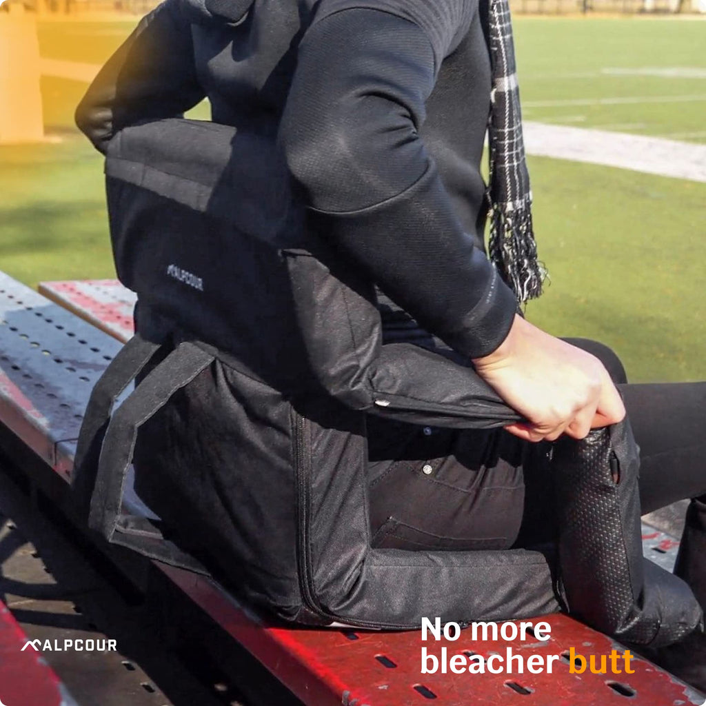Stadium Seats with Back Support, Padded Cushion, Armrests, Side Pockets F153